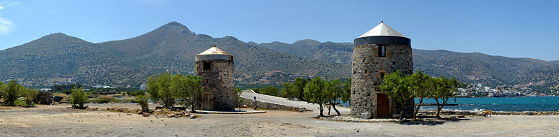 Windmühlen auf Spinalonga, Copyright Stefanie Möhrle