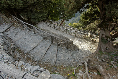 Xyloskalo, Treppe zur Samaria-Schlucht, Copyright Stefanie Möhrle