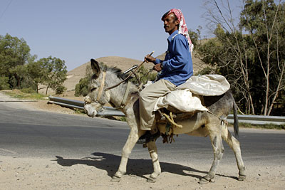 Ein Jordanier und sein Esel, Copyright Stefanie M&ouml;hrle